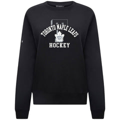 Toronto Maple Leafs Levelwear Women's Yvette Limelight Big Letter Sweatshirt - Black Sweatshirts