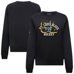 St. Louis Blues Levelwear Women's Yvette Limelight Big Letter Sweatshirt - Black Sweatshirts