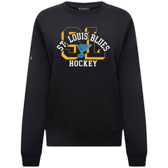 St. Louis Blues Levelwear Women's Yvette Limelight Big Letter Sweatshirt - Black Sweatshirts