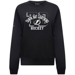 Tampa Bay Lightning Levelwear Women's Yvette Limelight Big Letter Sweatshirt - Black Sweatshirts