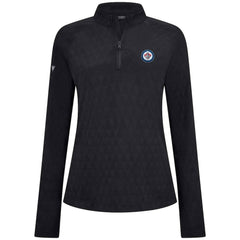 Winnipeg Jets Levelwear Women's Spike Raglan Quarter-Zip Top - Black Tops