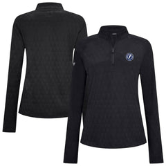 Tampa Bay Lightning Levelwear Women's Spike Raglan Quarter-Zip Top - Black Tops