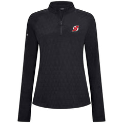 New Jersey Devils Levelwear Women's Spike Raglan Quarter-Zip Top - Black Jerseys
