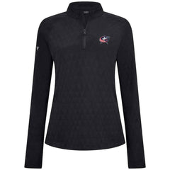 Columbus Blue Jackets Levelwear Women's Spike Raglan Quarter-Zip Top - Black Jackets