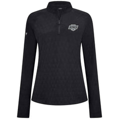 Los Angeles Kings Levelwear Women's Spike Raglan Quarter-Zip Top - Black Tops