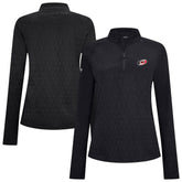 Carolina Hurricanes Levelwear Women's Spike Raglan Quarter-Zip Top - Black Tops