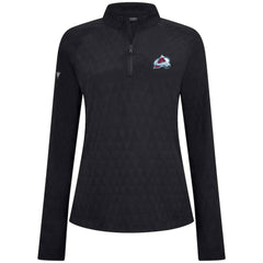 Colorado Avalanche Levelwear Women's Spike Raglan Quarter-Zip Top - Black Tops