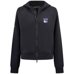 New York Rangers Levelwear Women's Judd Raglan Full-Zip Hoodie - Black Hoodies