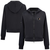 Philadelphia Flyers Levelwear Women's Judd Raglan Full-Zip Hoodie - Black Hoodies