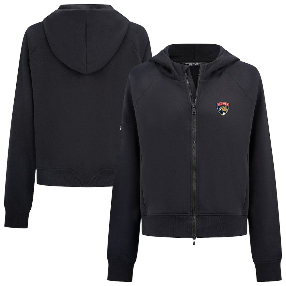 Florida Panthers Levelwear Women's Judd Raglan Full-Zip Hoodie - Black Hoodies