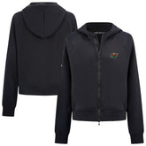 Minnesota Wild Levelwear Women's Judd Raglan Full-Zip Hoodie - Black Hoodies