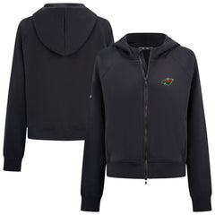 Minnesota Wild Levelwear Women's Judd Raglan Full-Zip Hoodie - Black Hoodies