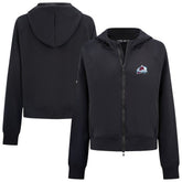 Colorado Avalanche Levelwear Women's Judd Raglan Full-Zip Hoodie - Black Hoodies