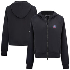 Montreal Canadiens Levelwear Women's Judd Raglan Full-Zip Hoodie - Black Hoodies