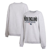 New England Patriots WEAR by Erin Andrews Women's Super Bowl LX Fleece Sweatshirt - Gray on sale