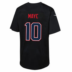 Drake Maye New England Patriots Youth Super Bowl LX Patch Carbon Fashion Game Jersey - Black on sale