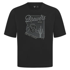 Milwaukee Brewers Levelwear Sunrise Luxe Signature Knit T-Shirt Black
