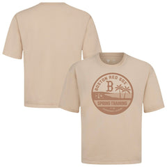 Boston Red Sox Levelwear Spring Training Badge Luxe Signature Knit T-Shirt Khaki
