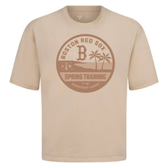 Boston Red Sox Levelwear Spring Training Badge Luxe Signature Knit T-Shirt Khaki