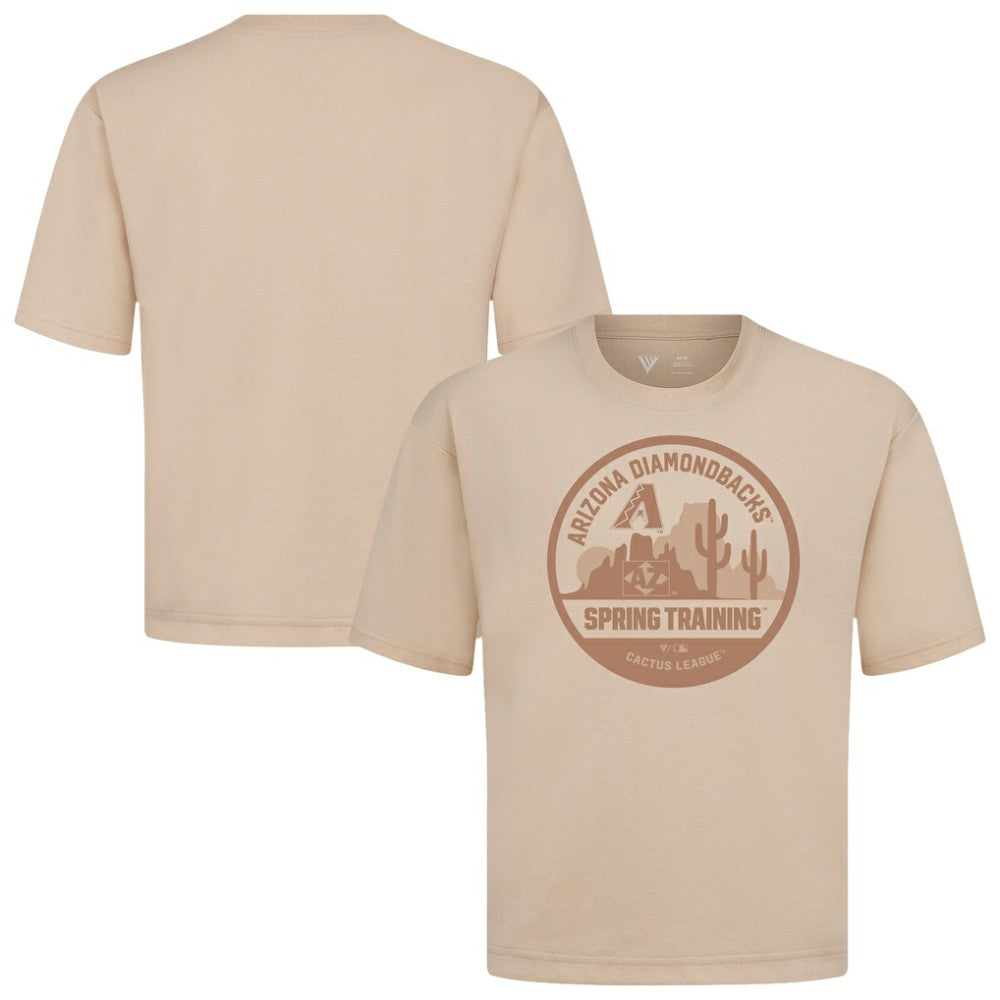 Arizona Diamondbacks Levelwear Spring Training Badge Luxe Signature Knit T-Shirt Khaki