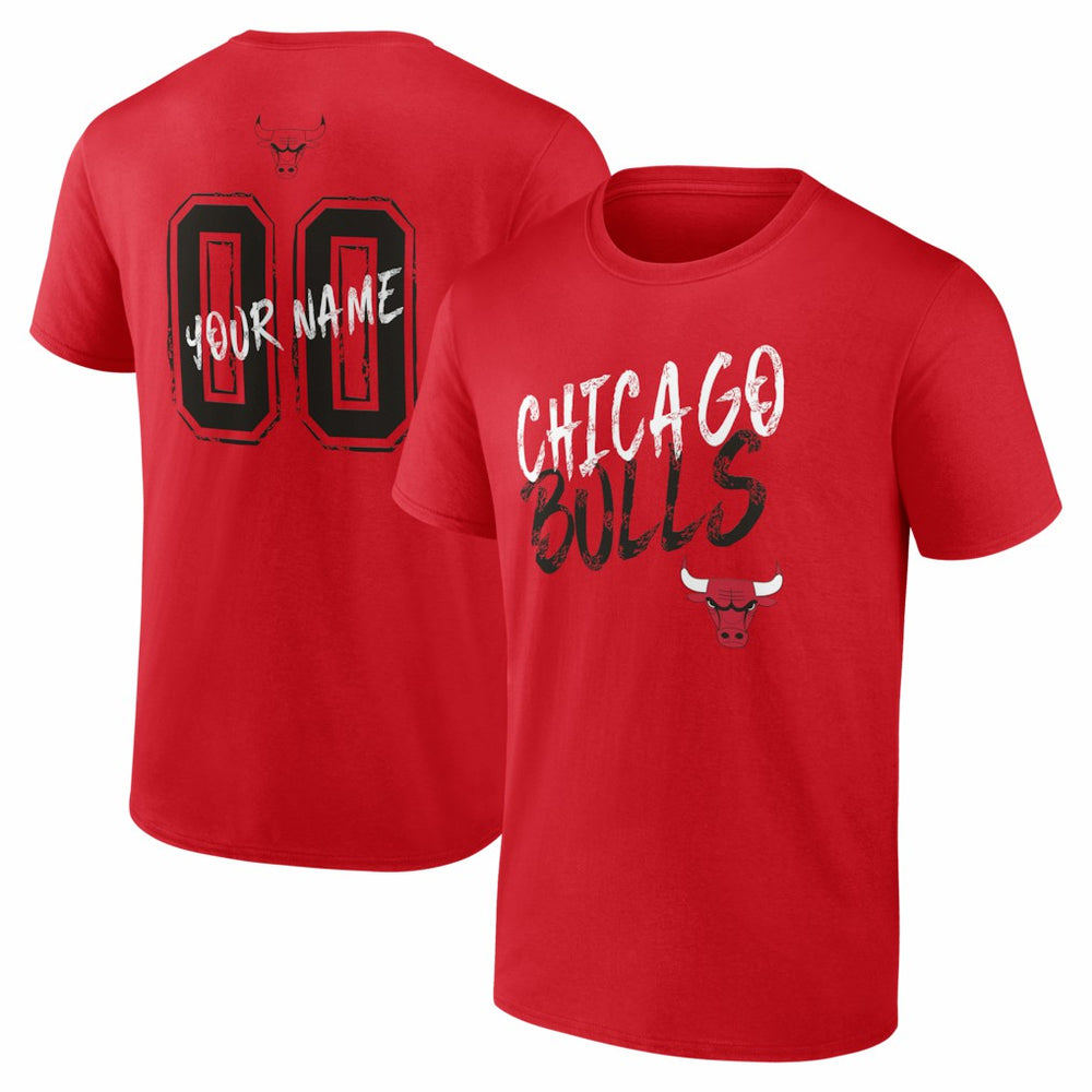 Chicago Bulls Big & Tall Hustle Personalized Name & Number T-Shirt sale - Red shop