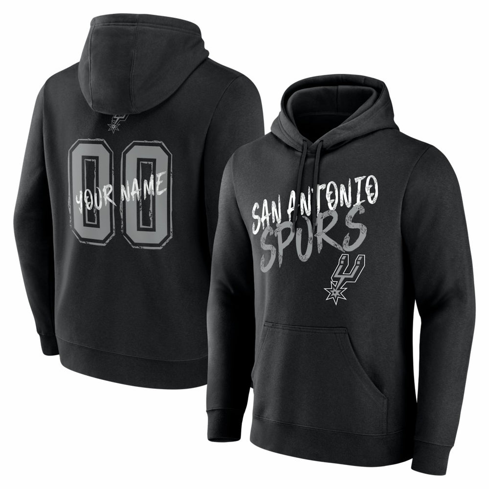 San Antonio Spurs Big & Tall Hustle Personalized Name & Number Hoodie - Black shop