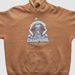 New York Yankees Majestic 2009 Hooded Pullover Sweatshirt Tan Vintage