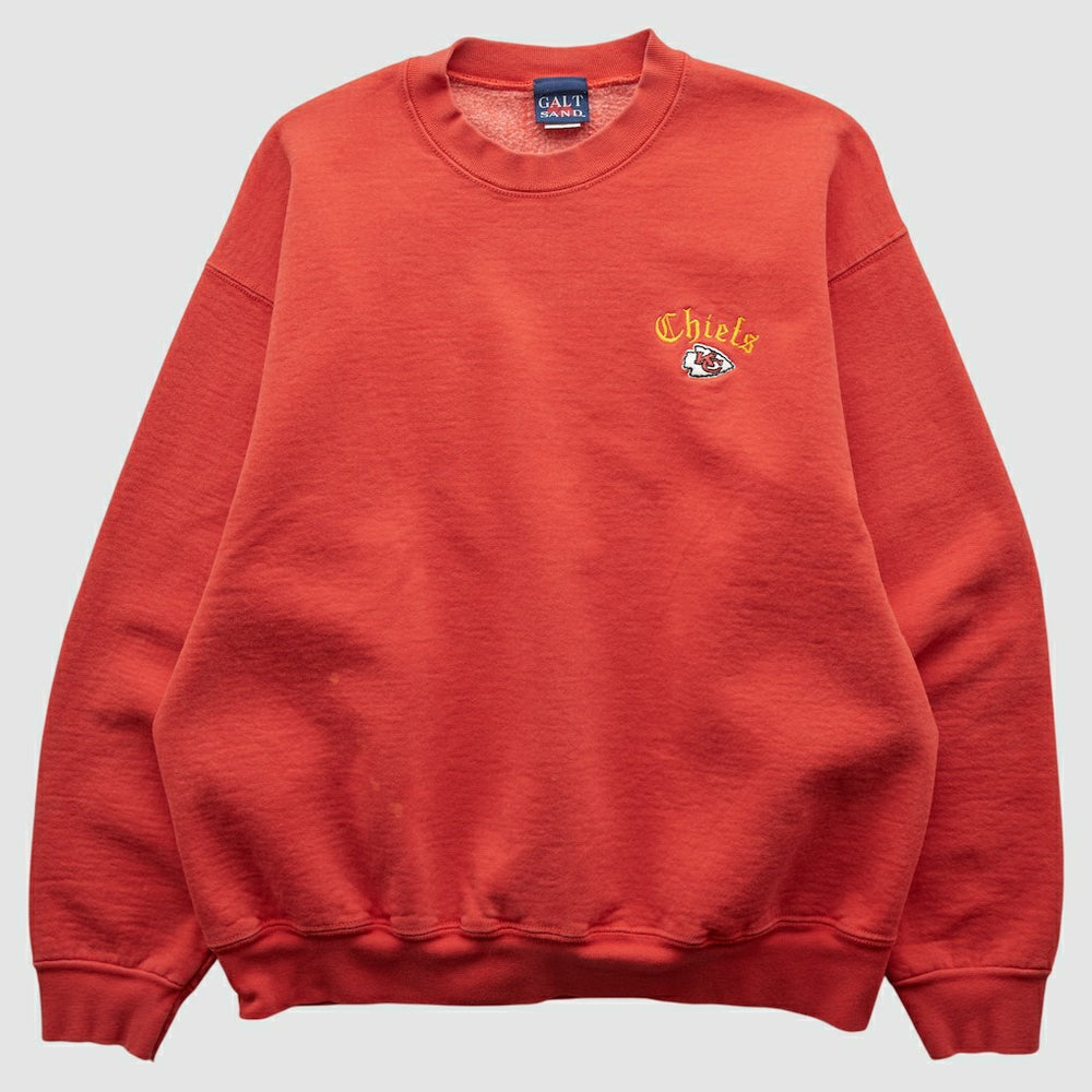 Kansas City Chiefs Galt Sand 90s Pullover Sweatshirt - Red Vintage sale