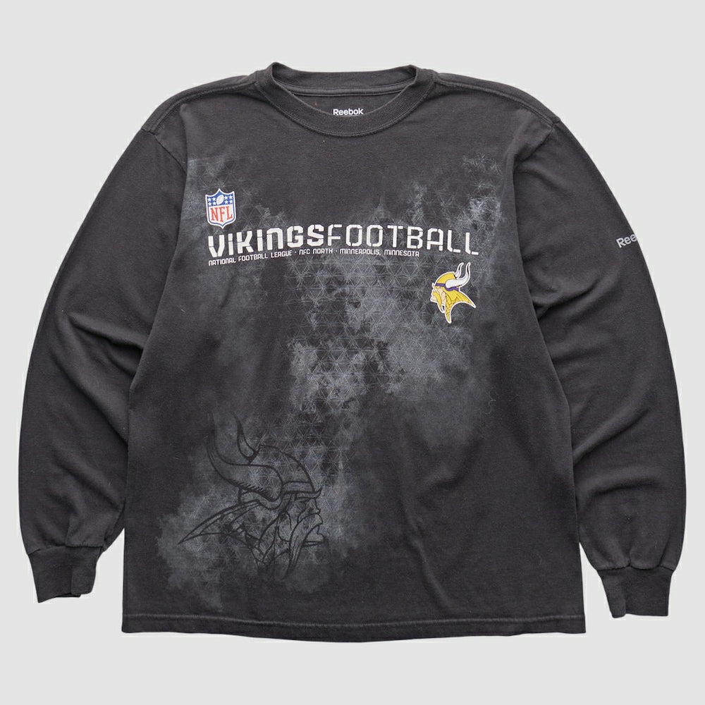 Minnesota Vikings Reebok 2000s Long Sleeve T-shirt - Black Vintage outlet
