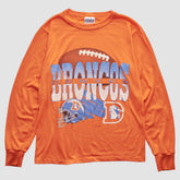 Denver Broncos NFL 90s Long Sleeve T-shirt - Orange Vintage discount