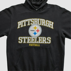 Pittsburgh Steelers NFL 2000s Hooded Pullover Sweatshirt - Black Vintage cheap