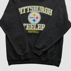 Pittsburgh Steelers NFL 2000s Hooded Pullover Sweatshirt - Black Vintage cheap