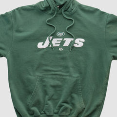 New York Jets NFL 2010s Hooded Pullover Sweatshirt - Green Vintage on sale
