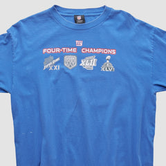 New York Giants NFL 2010s Long Sleeve T-shirt - Blue Vintage for sale