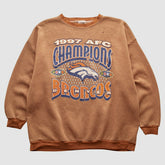 Denver Broncos Tultex 1997 Pullover Sweatshirt - Brown Vintage sale