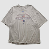 New England Patriots Reebok 2002 T-shirt - Heather Gray Vintage sale