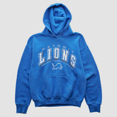 Detroit Lions 2000s Hooded Pullover Sweatshirt - Blue Vintage cheap