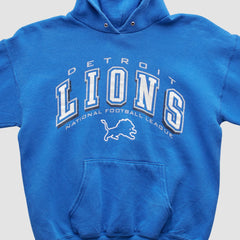 Detroit Lions 2000s Hooded Pullover Sweatshirt - Blue Vintage cheap