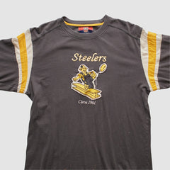 Pittsburgh Steelers Reebok 2000s Long Sleeve T-shirt - Charcoal Vintage cheap