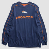 Denver Broncos NFL 2000s Long Sleeve T-shirt - Navy Vintage sale