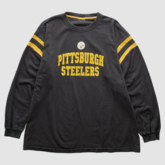 Pittsburgh Steelers 2000s Long Sleeve T-shirt - Black Vintage sale