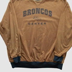 Denver Broncos 2000s Pullover Sweatshirt - Tan Vintage cheap