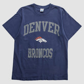 Denver Broncos Salem Sportswear 90s T-shirt - Navy Vintage sale