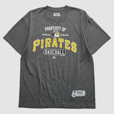 Pittsburgh Pirates Majestic 2010s T-shirt Dark Heather Gray Vintage