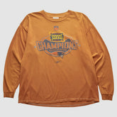 New England Patriots Reebok 2004 Long Sleeve T-shirt - Orange Vintage discount