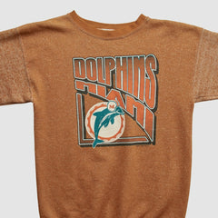 Miami Dolphins Logo 7 90s Pullover Sweatshirt - Brown Vintage on sale
