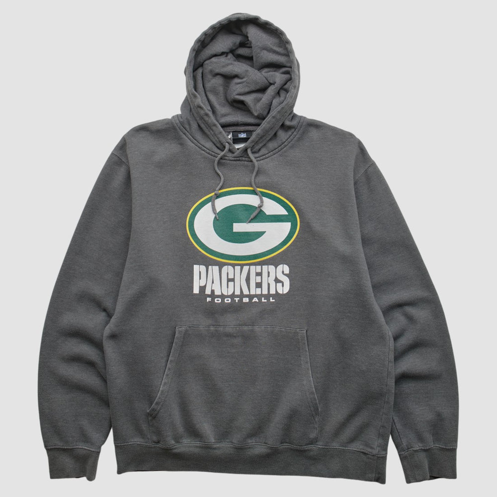 Green Bay Packers NFL 2010s Hooded Pullover Sweatshirt - Charcoal Vintage sale