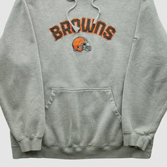 Cleveland Browns NFL 2000s Hooded Pullover Sweatshirt - Heather Gray Vintage sale