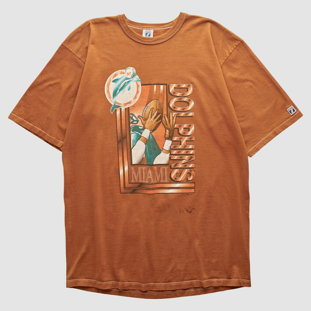 Miami Dolphins Logo 7 90s T-shirt - Orange Vintage online