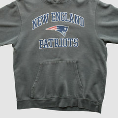 New England Patriots Majestic 2010s Hooded Pullover Sweatshirt - Gray Vintage on sale
